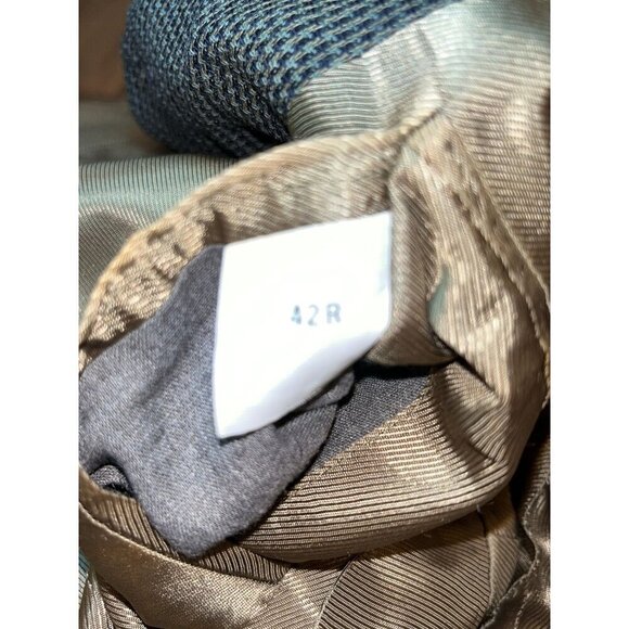 Oscar De La Renta Signature Mens Houndstooth Blazer 42R  Wool Blend - Picture 6 of 6